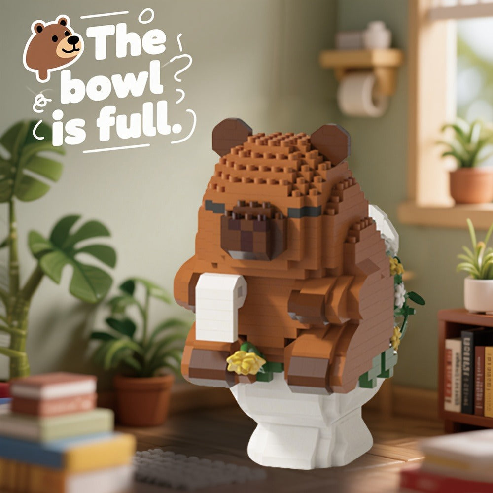 Capybara Micro Brick Building Set 562pcs Collector Edition – Miniature DIY Assembly Desk Decor Stress Relief Toy for Kids Teens Adults