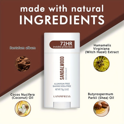 Natural Deodorant Stick Aluminum Free Baking Soda Free 72HR Invisible Protection with Witch for Entryways, Bedrooms and Living Spaces
