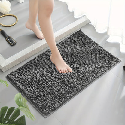 Chenille Bath Rug Extra Thick Bathroom Mat, Multiple Sizes & Colors for Entryways, Bedrooms and Living Spaces