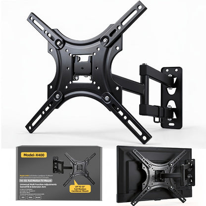 Articulating Full Motion TV Wall Mount 22-55 Inch – Swivel Tilt Extend Bracket for Flat & Curved Screens up to 80 lbs