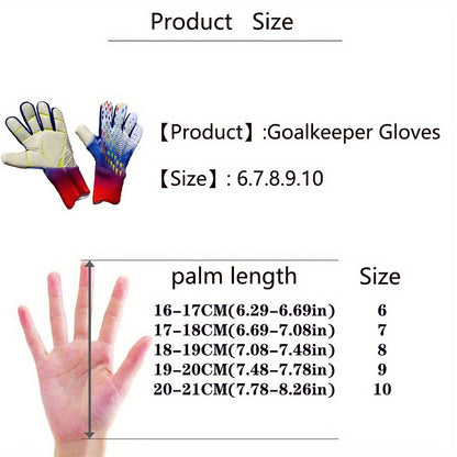 Silicone Grip Goalkeeper Gloves with Superior Traction – Available in 6 Colors & 5 Sizes, Professional Soccer & Rugby Goalie Gloves for Men