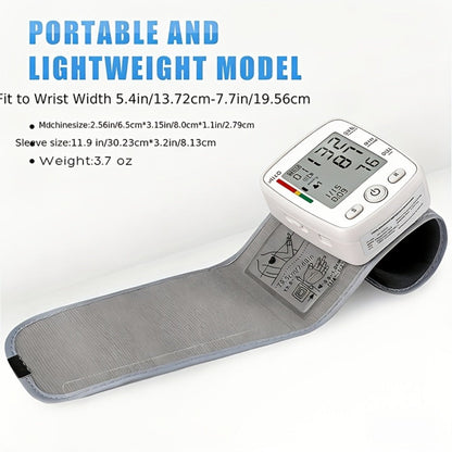 Blood Pressure Monitor Wrist & Forehead Thermometer 2-in-1 Set, Rechargeable with 2x99 Memory, Large LCD