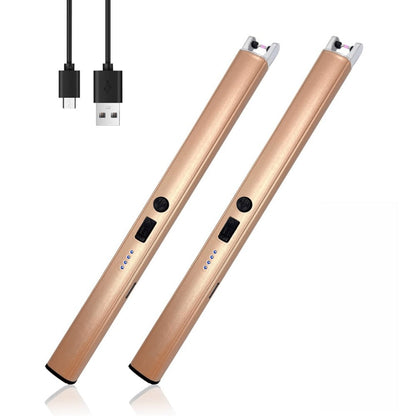 Two-Piece Electric Arc Candle Lighter Set in Black or Rose Gold with USB-C Charging Cables