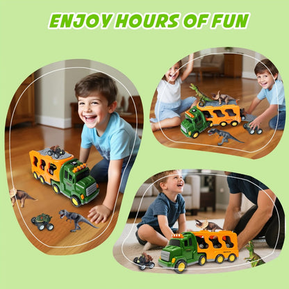 Dinosaur Transport Truck Toy Set with Lights & Sounds with the Listed Color, Size or Set Options for Everyday Use