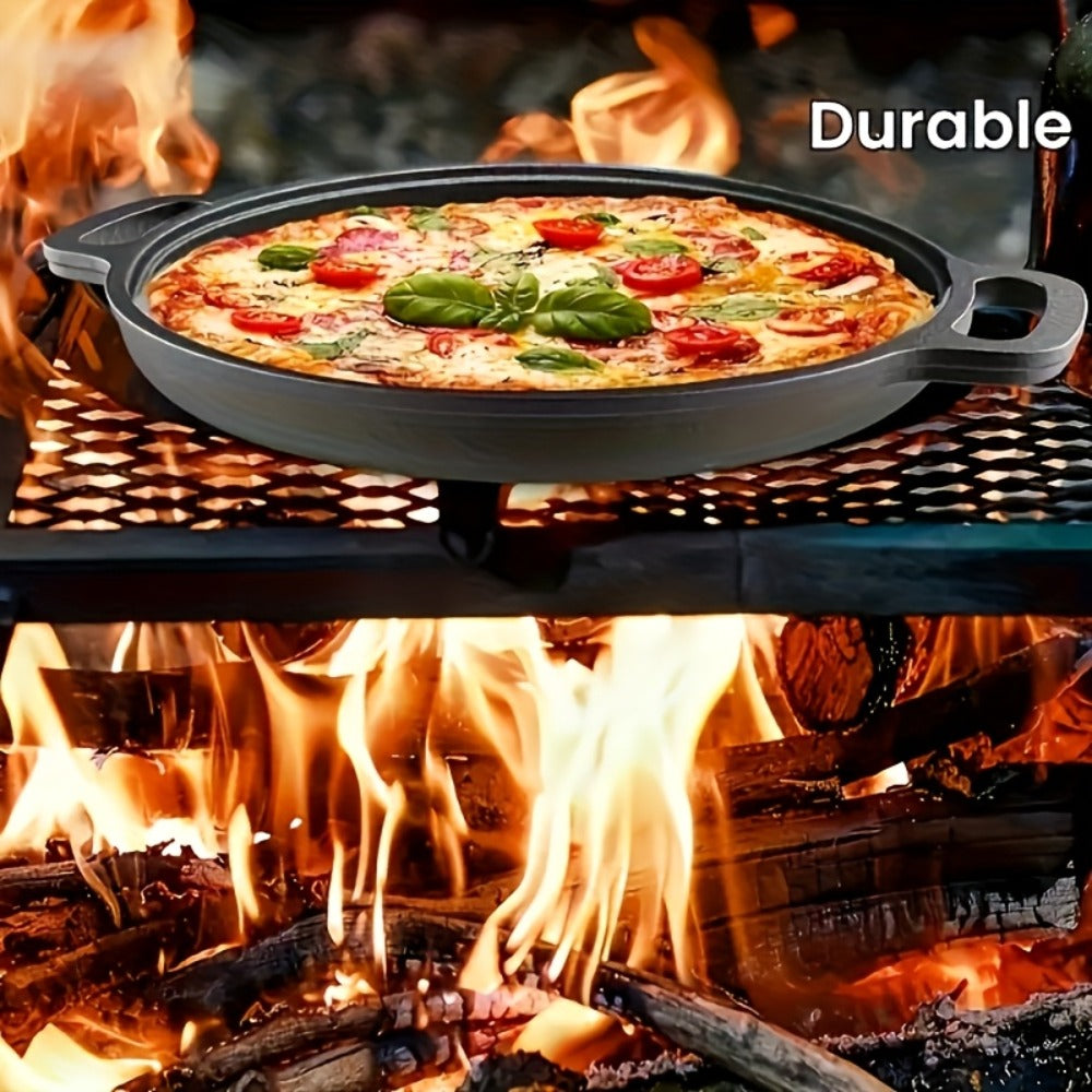 Pre-Seasoned Cast Iron Pan Set – Non-Stick Multifunctional Skillet for Pizza Home Kitchen Outdoor Cooking