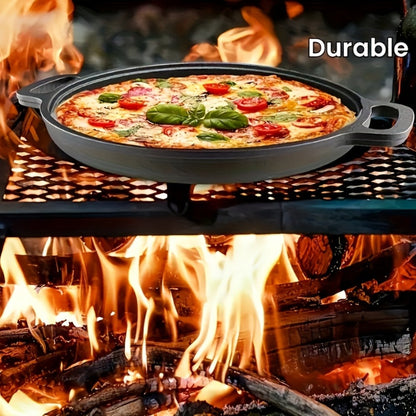 Pre-Seasoned Cast Iron Pan Set – Non-Stick Multifunctional Skillet for Pizza Home Kitchen Outdoor Cooking