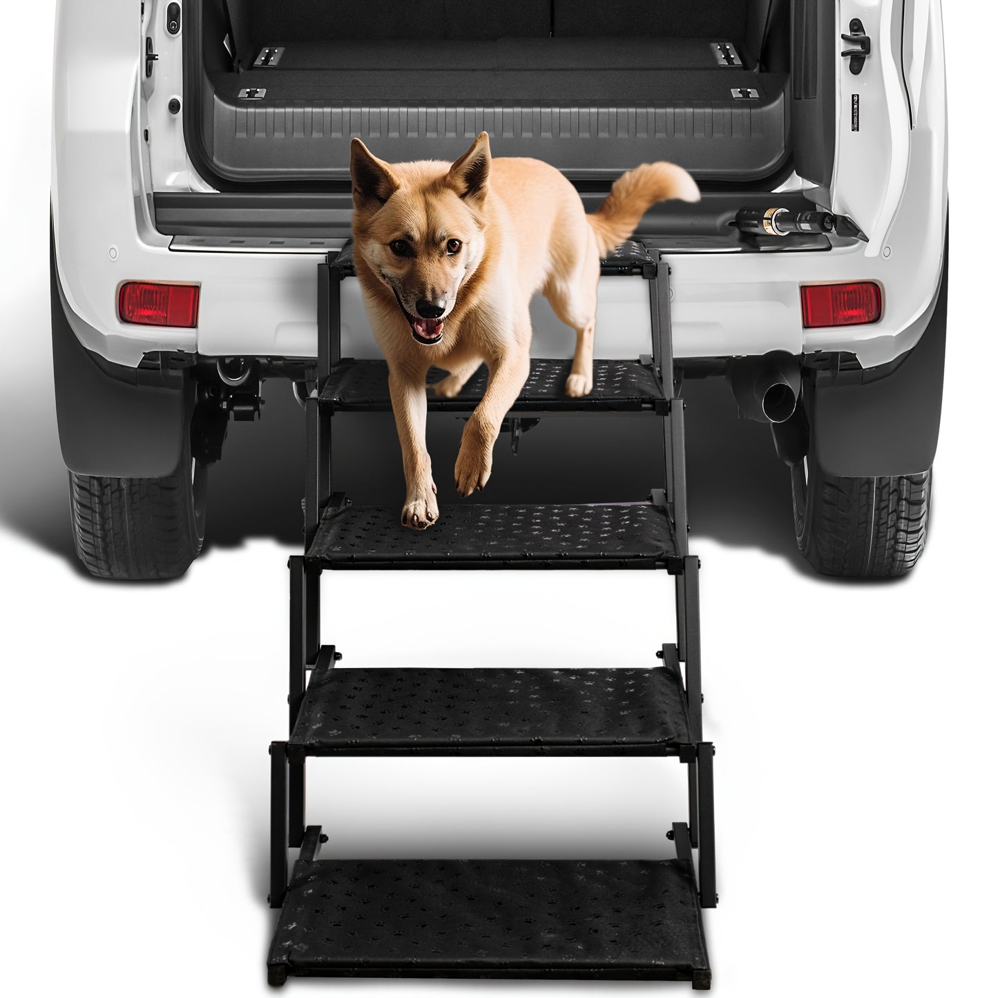 Dog Ramp for Car SUV Truck Portable Folding Pet Steps – Non-Slip Surface Lightweight Dog Car Ramp for Large Dogs
