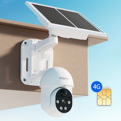 Solar Pan-Tilt Security Camera with 4G or 2.4GHz WiFi Options, 355° Pan, 90° Tilt and Two-Way Audio