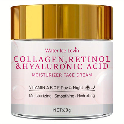 Collagen Retinol Face Cream with Hyaluronic Acid & Jojoba Oil Deep Hydration Nourishing for Entryways, Bedrooms and Living Spaces