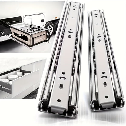 Full Extension Ball Bearing Drawer Slides 2-Pack in 10, 14 or 16-Inch Lengths for Kitchen, Dresser and Office Cabinets