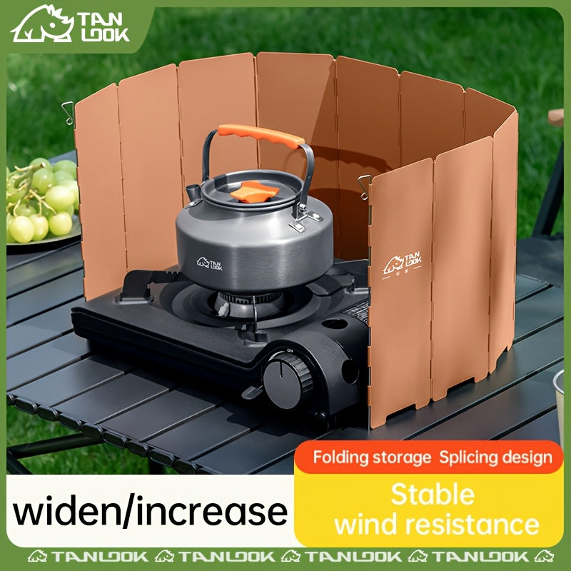 Camp Stove Windscreen, Folding Windshield Gas Stove Camping Outdoor for Bedside Audio, Alarms and Room Entertainment