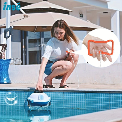 Cordless Robotic Pool Cleaner with 90-Min Runtime, Self-Parking Auto Vacuum, Floating Bracelet Retrieval