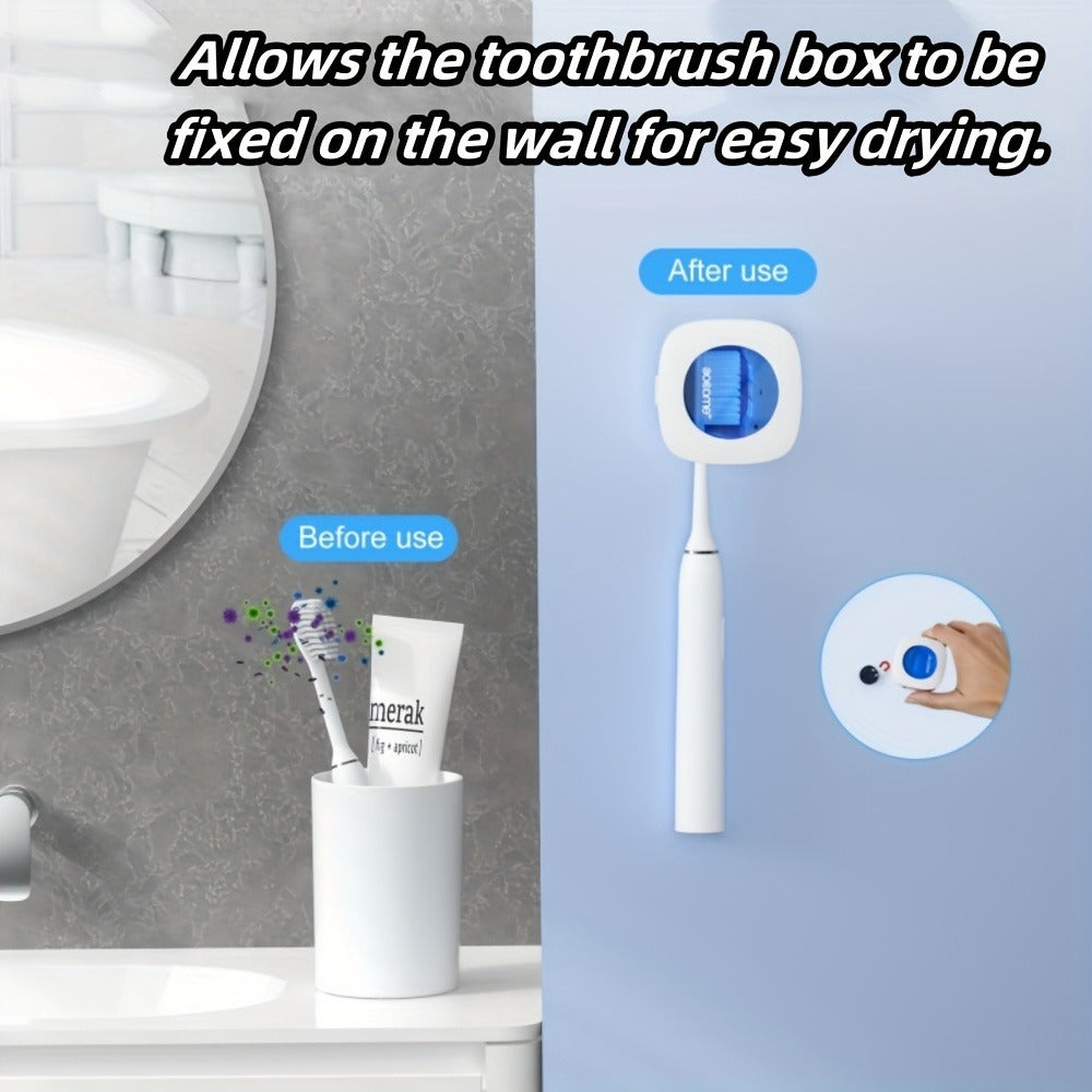 Toothbrush Case USB Rechargeable, 200mAh Battery Compact Portable Toothbrush Cover for Travel