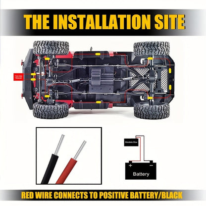 RGB Rock Lights Kit for Trucks & Cars, Sound-Activated LED Underbody Lights with APP & Remote Dual Control