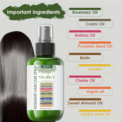 10-in-1 Molecular Leave-In Hair Mask with Argan Oil, Keratin & Coconut Oil for Bath Time, Home Spa and Personal Care