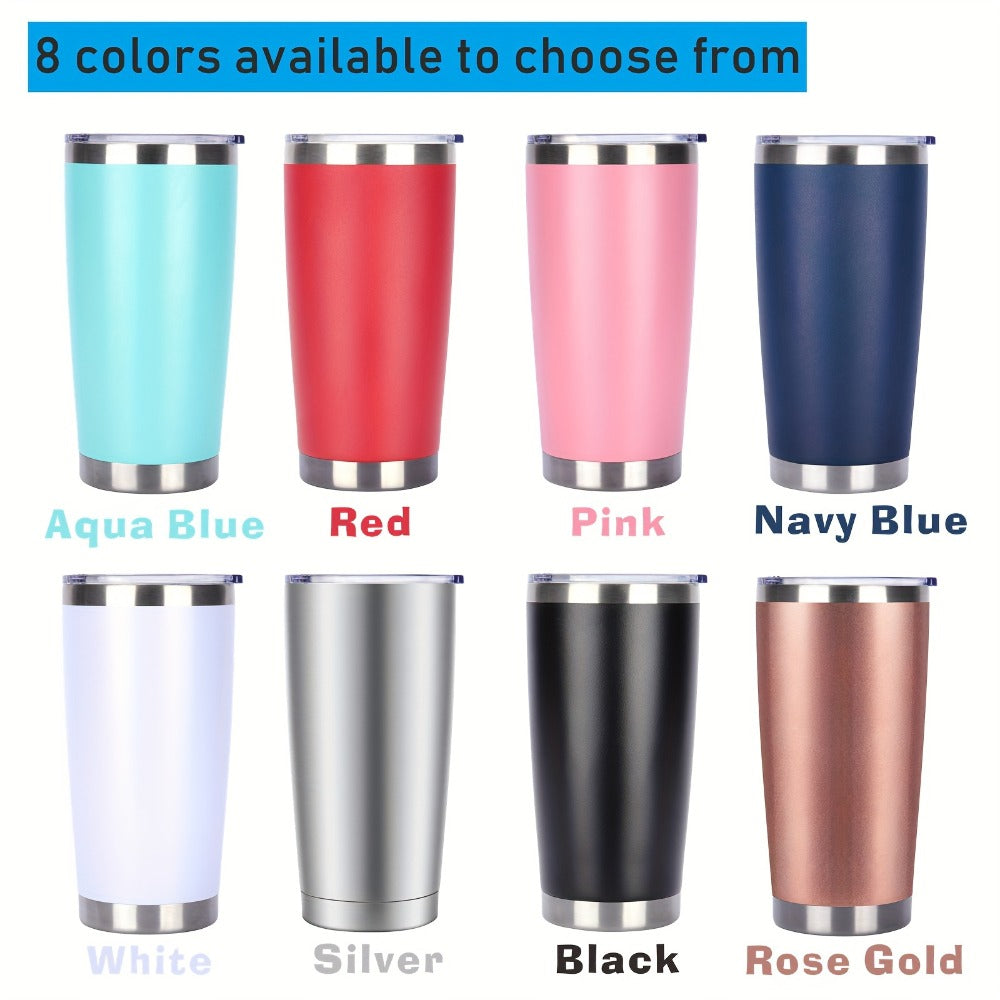 Stainless Steel Insulated Tumblers with Lid and Straw Bulk 20oz 304 Double Wall Vacuum Travel Mug for Hot Iced Coffee Drinks Water Cup Set