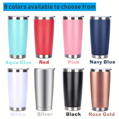 Stainless Steel Insulated Tumblers with Lid and Straw Bulk 20oz 304 Double Wall Vacuum Travel Mug for Hot Iced Coffee Drinks Water Cup Set