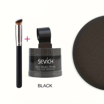 Thinning Hair Root Coverage Powder with Brush, Instant Hairline Concealer Natural Shadow Effect
