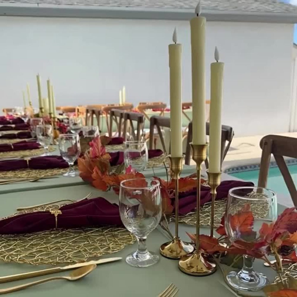 Copper Plated Candlestick Holders Bulk Set for Entryways, Bedrooms and Living Spaces, with the Listed Configuration