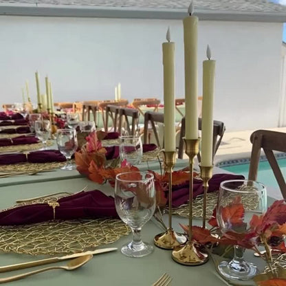 Copper Plated Candlestick Holders Bulk Set for Entryways, Bedrooms and Living Spaces, with the Listed Configuration