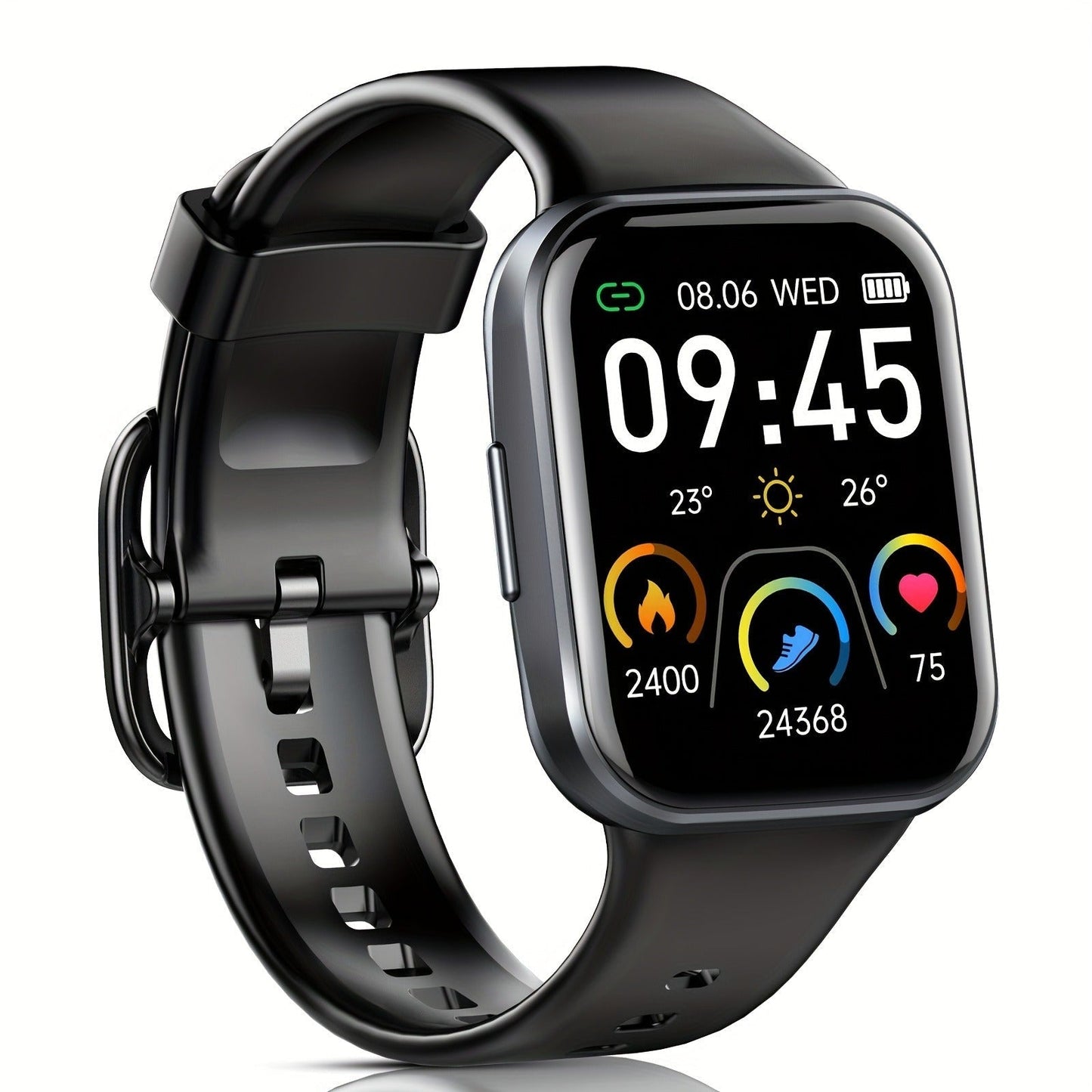 Smartwatch 1.69" HD Screen, 25 Sports Modes, IP68, Color Options & Everyday Wear Design with Activity Tools, Alerts and Color or Strap