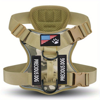 Compact Patch Dog Harness in Black and Three Green Styles with S, M, L and XL Size Options