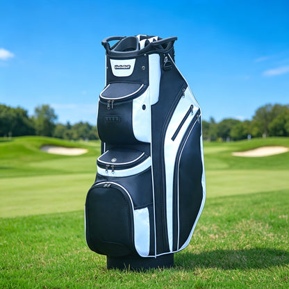 Golf Cart Bag with Full-Length Dividers – Sturdy Spacious Stand Bag with Multiple Pockets for Golf Club Organization, Accessories Storage