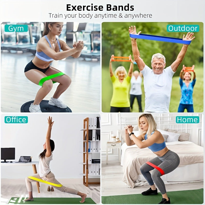 Fitness Equipment Pink Multi-Piece Resistance Kit with Fabric Loops Tube Puller and Pedal Puller