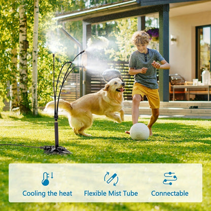 Outdoor Misting System Portable 26.5Ft Mist Cooling Kit with Adjustable Stand for Patio Garden BBQ