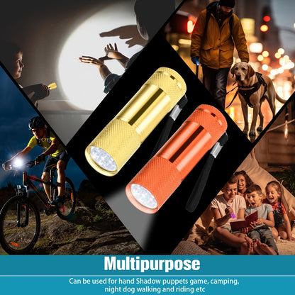 Flashlight 48-Piece Mini LED Bulk Set with Aluminum Bodies, Wrist Lanyards and Mixed Colors