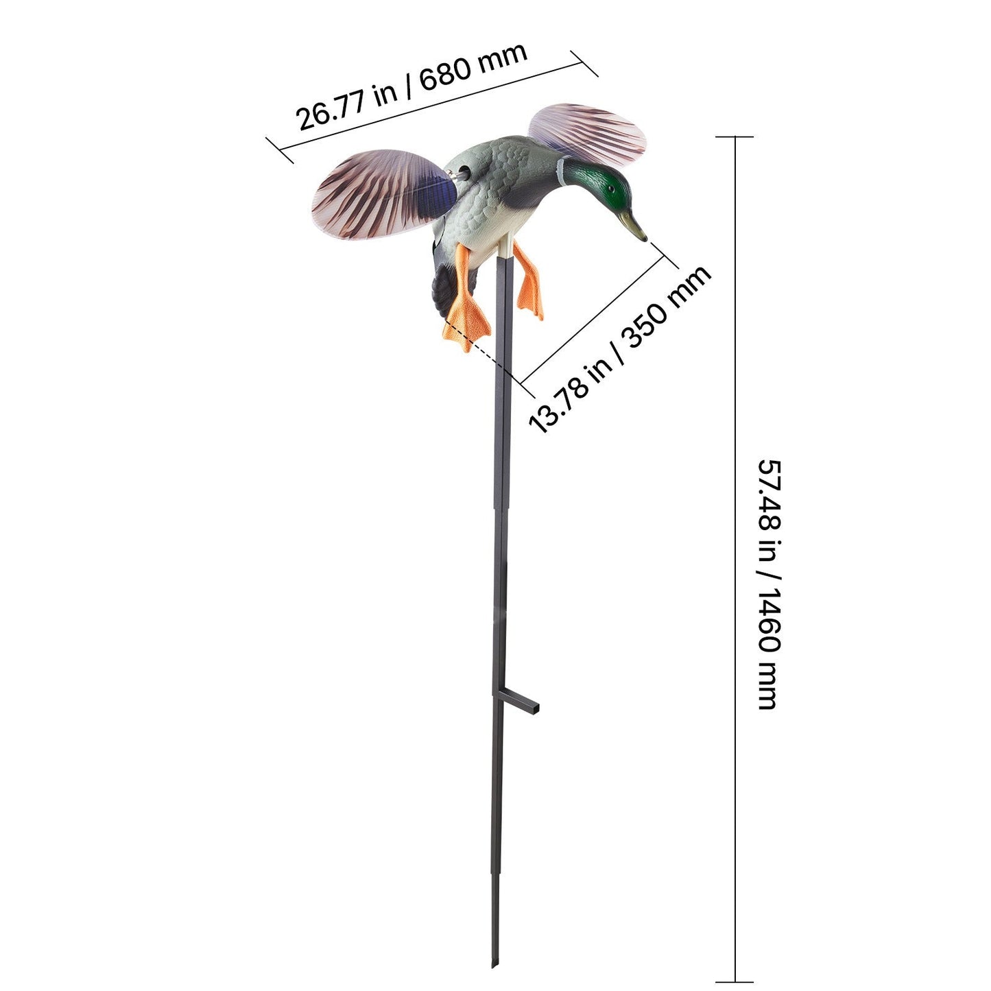 Remote Control Duck Decoy with Spinning Wings – 120M Infrared RC Realistic Teal Hunting Decoy | Bionic Motion Wing Flapping