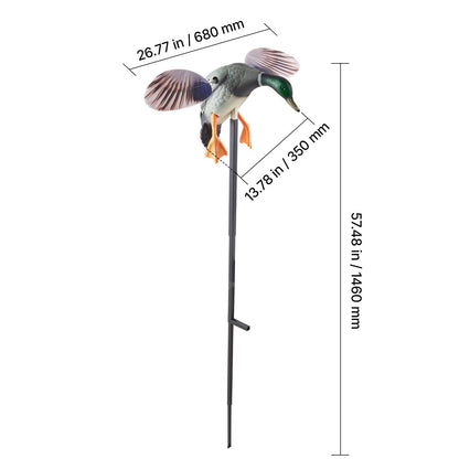 Remote Control Duck Decoy with Spinning Wings – 120M Infrared RC Realistic Teal Hunting Decoy | Bionic Motion Wing Flapping