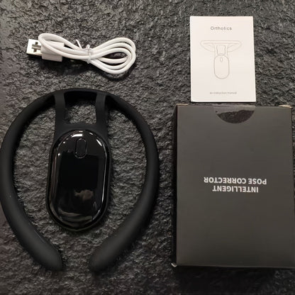 Neck-Worn Posture Reminder with Digital Display, Vibration Alert and USB Charging for Desk Sessions