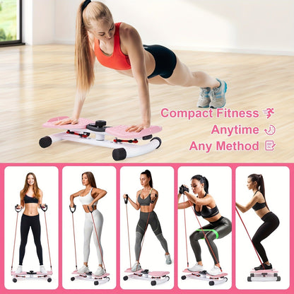 Fitness Equipment Waist Twist Platform with Figure-Eight Resistance Tubes Display and Three Colors