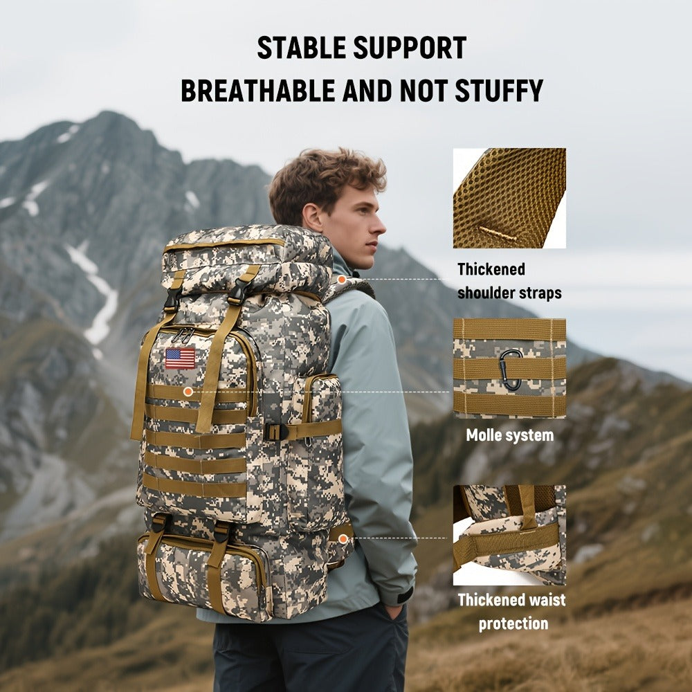 Tall Flap-Top Tactical Rucksack with Lower Utility Pouch and Eleven Color or Camouflage Options
