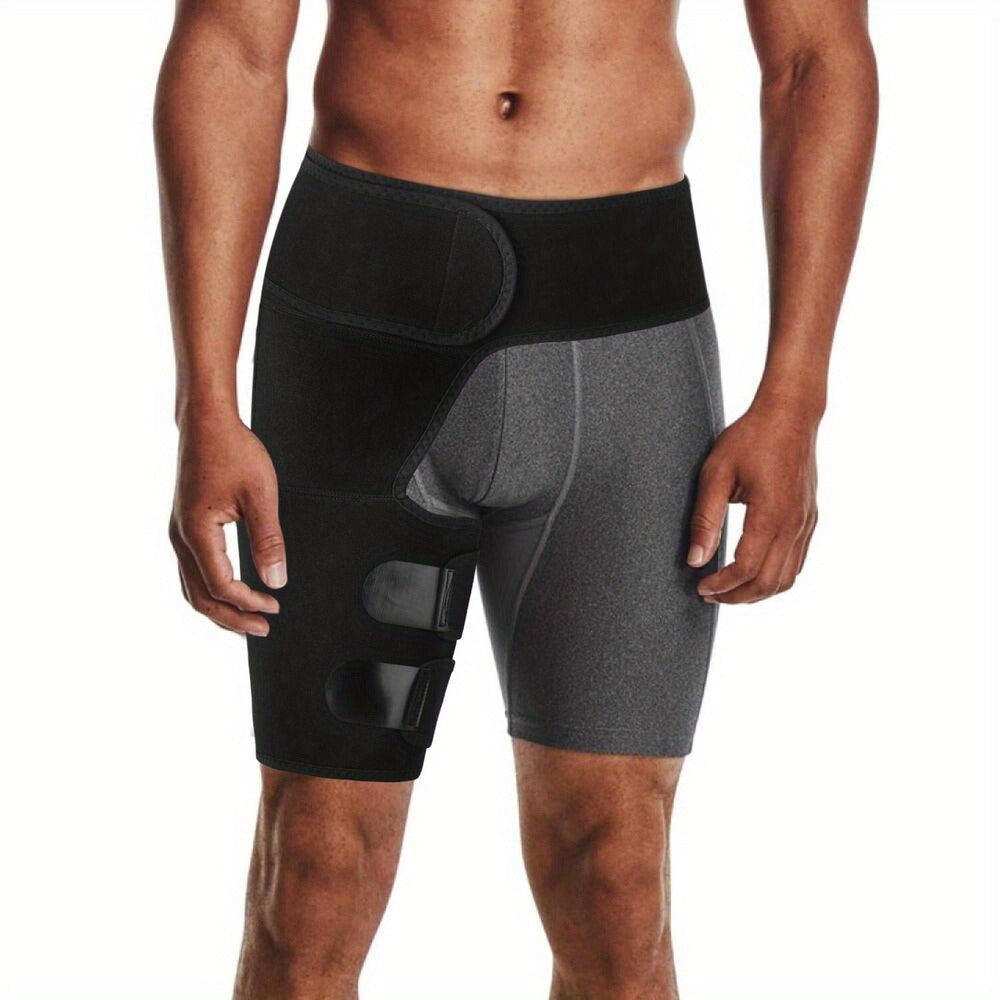 Groin Support Wrap & Thigh Compression Brace for Men & Women – Adjustable Hip Joint Stabilizer for Sciatica