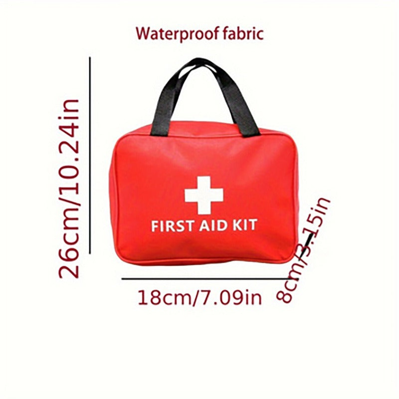 152-Piece First Aid Kit with Red Handled Organizer, Mesh Dividers, Scissors, Forceps and Packed Supplies