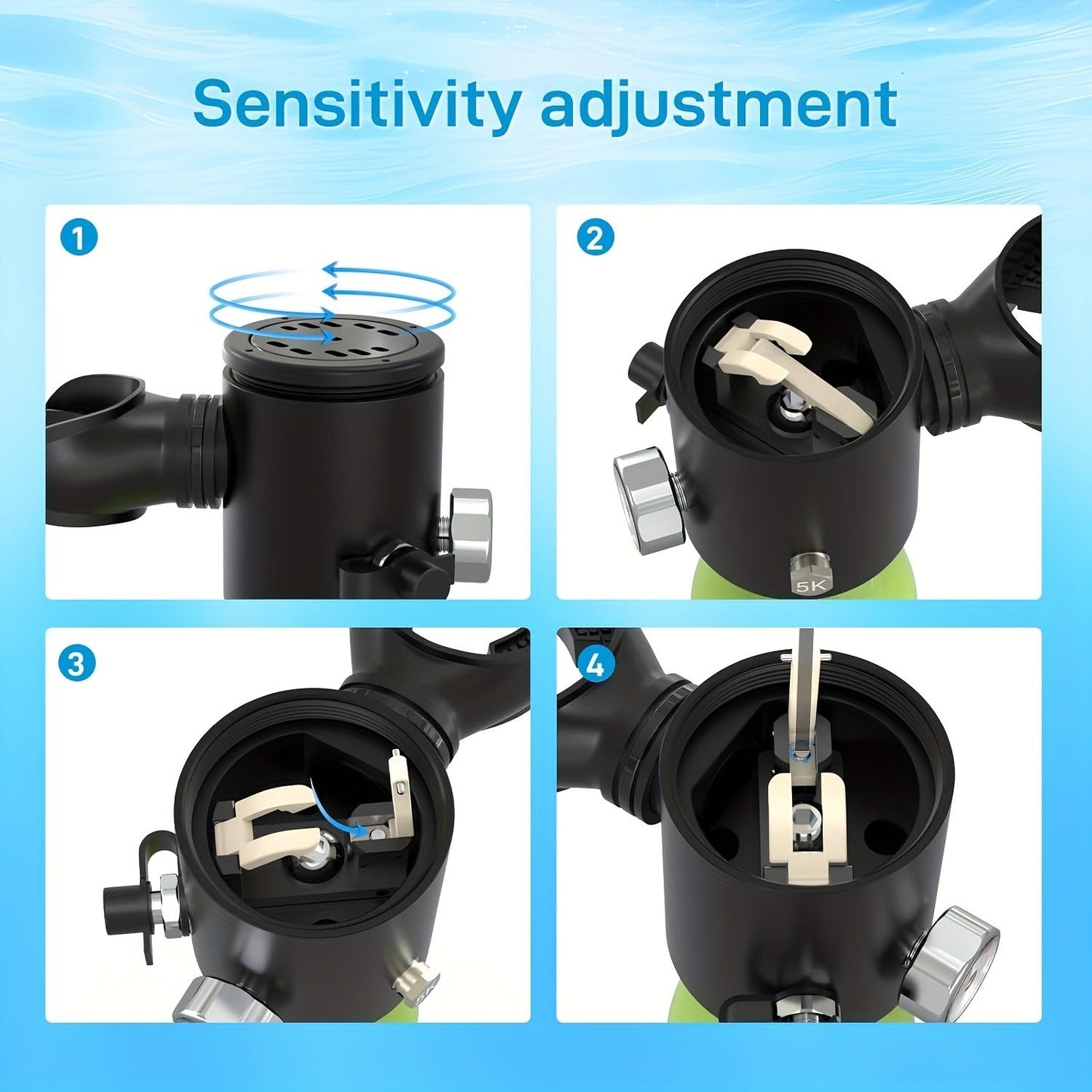 Mini Scuba Tank Set 0.5L – Reusable Diving Cylinder with Hand Pump, 3000PSI 200Bar, 35 Breaths Backup Air for Shallow Water Diving Reef