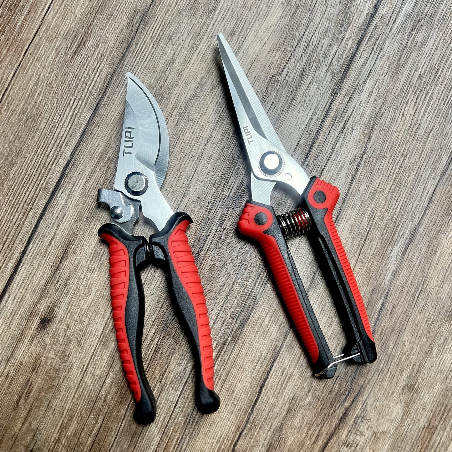 Bypass Pruning Shears 2-Pack – Ambidextrous High-Carbon Steel Fruit Scissors for Left & Right Hand, Garden Trimming Shears