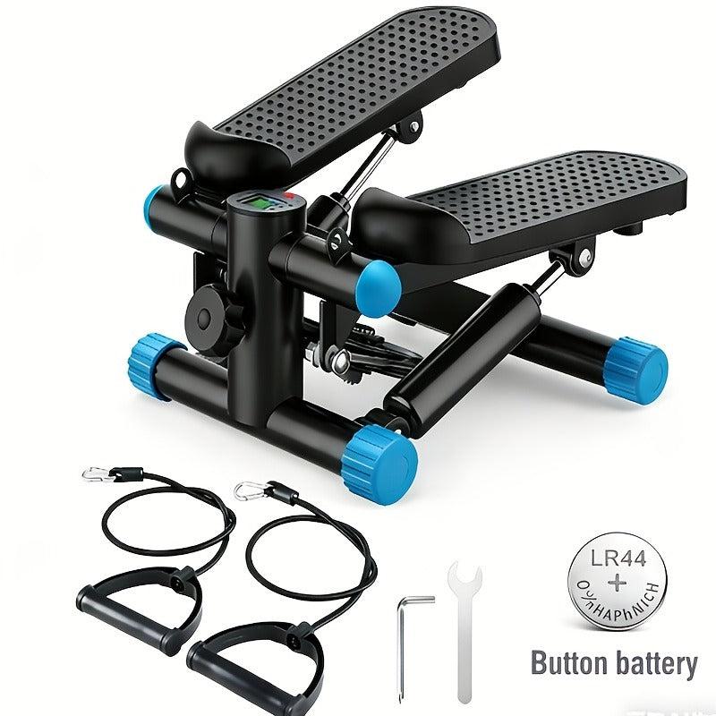 Mini Exercise Stepper Machine with Resistance Bands – Portable Twist Stair Stepper, 300lb Capacity, Full Body Trainer for Legs