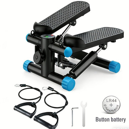 Mini Exercise Stepper Machine with Resistance Bands – Portable Twist Stair Stepper, 300lb Capacity, Full Body Trainer for Legs
