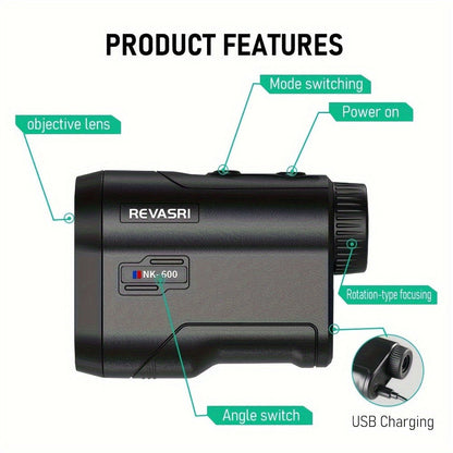 Multi-Function Golf Rangefinder 650 Yards | Golf Mode, Slope Compensation, Speed, Height & Horizontal Distance Measurement