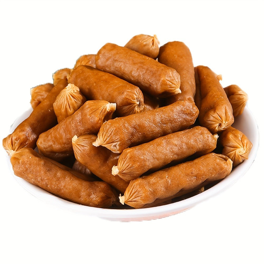Soft Chew Dog Sausage Treats – Chicken & Duck Flavor, High Protein Fresh Meat Training Treats for Small, Medium & Large Dogs