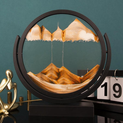 Quicksand Painting Desktop Art Sculpture – Abstract Sand Art Display Frame No Electricity Indoor Outdoor for Garden, Patio and Yard Use