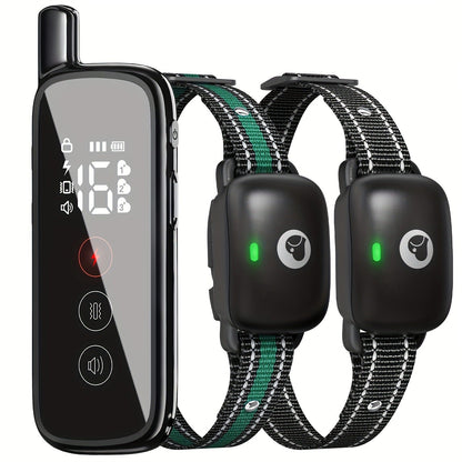Dog Training Collar Black Remote Set with IP68 Receiver, 1640-Foot Range and One- to Three-Receiver Options