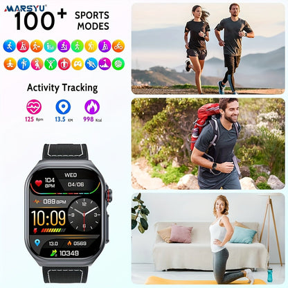 Smart Watch 2.04-Inch AMOLED Display with Bluetooth 5.3 Calling, 530mAh Battery and Six Strap Options