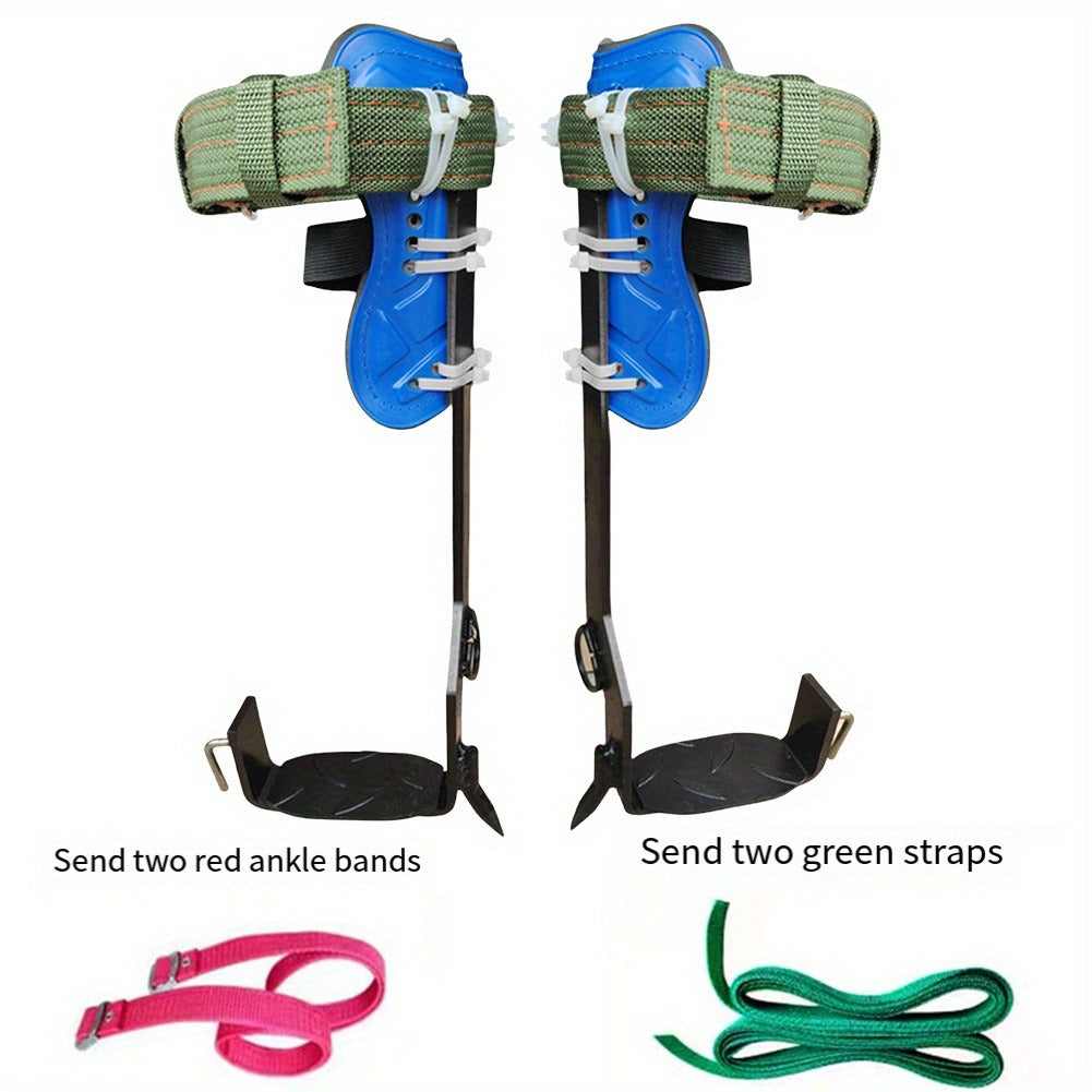 Tree Climbing Spikes Gear Set with Ankle Straps Portable Climbing Tools for Tree Maintenance Fruit Harvesting Hunting Observation Outdoor