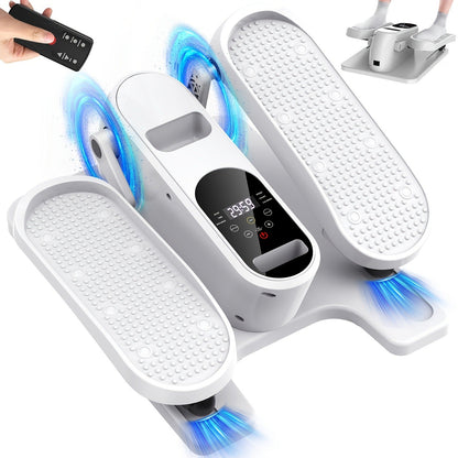 Under Desk Elliptical Machine – 12-Speed Electric Seated Leg Exerciser, Quiet & Portable Foot Pedal Trainer with Remote