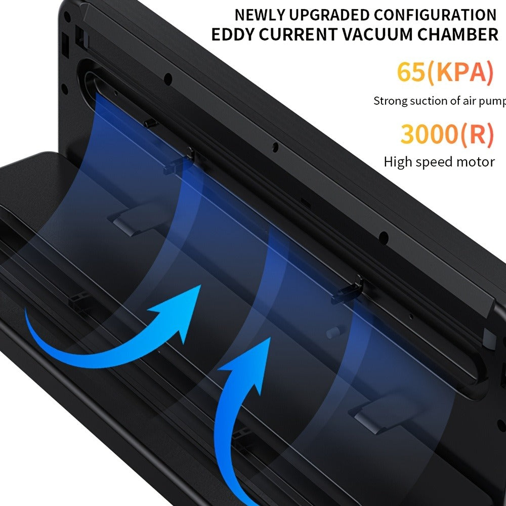 65KPa Countertop Vacuum Sealer with Wet and Dry Modes, External Hose, 40 Bags and 30cm Sealing Width