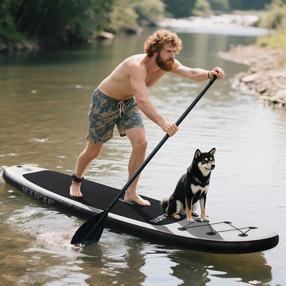 10-Foot by 33-Inch Inflatable Paddle Board Kit with EVA Deck, Three Fins, Paddle, Pump and Backpack
